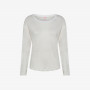 T-SHIRT ROUND LINEN L/S WHITE