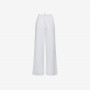 TROUSERS WIDE LEG LINEN BIANCO