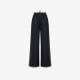 TROUSERS WIDE LEG LINEN NERO