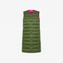 NO SLV DOWN LONG VEST MILITARE SCURO