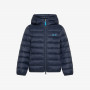 Quilted nylon down jacket NAVY BLUE