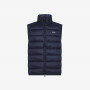 Navy blue nylon puffer vest
