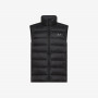 Black nylon puffer vest