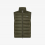 Dark military nylon puffer vest