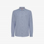 SHIRT CLASSIC STRIPE WITH FLUO DETAIL L/S BIANCO/NAVY BLUE