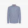 SHIRT CLASSIC STRIPE WITH FLUO DETAIL L/S NAVY BLUE/WHITE