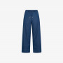 ELASTIC PANT CHAMBRAY NAVY BLUE