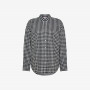 SHIRT OVERSIZE VICHY L/S BLACK/WHITE