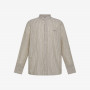 BOY'S SHIRT LINEN STRIPE KOREAN COLLAR L/S SAND/WHITE