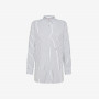 SHIRT OVER STRIPES L/S NAVY BLUE/OFF WHITE