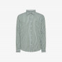 Striped cotton shirt DARK GREEN/WHITE