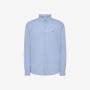 SHIRT MICRO CHECK B/D SMALLER L/S AZZURRO/BIANCO