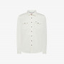 Cotton gabardine shirt OFF WHITE