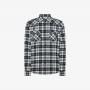 Checked cotton flannel shirt WHITE/BLACK