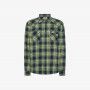 Checked cotton flannel shirt LIGHT GREEN/NAVY BLUE