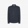 Checked cotton flannel shirt DARK NAVY/BLACK