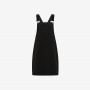 Corduroy dungaree dress BLACK