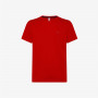 T-SHIRT ROUND SOLID POCKET ROSSO FUOCO
