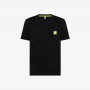 T-SHIRT POCKET LOGO FLUO NERO