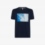 T-SHIRT PRINT FANCY ON CHEST NAVY BLUE