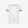 BOY'S T-SHIRT CONTRAST RIB CUFFS AND COLLAR WHITE