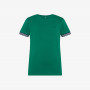 BOY'S T-SHIRT CONTRAST RIB CUFFS AND COLLAR GREEN EMERALD