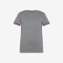 BOY'S T-SHIRT CONTRAST RIB CUFFS AND COLLAR MEDIUM GREY