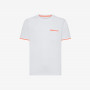 T-SHIRT PE SMALL STRIPES ON CUFFS S/S WHITE