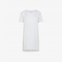 SHORT DRESS MIXED FABRIC WHITE
