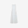 LONG DRESS MIXED FABRIC WHITE