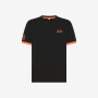 T-SHIRT PIQUET LOGO FLUO S/S NERO