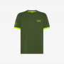 T-SHIRT PIQUET LOGO FLUO S/S VERDE SCURO