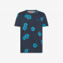 T-shirt in jersey di cotone blu navy