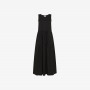 LONG DRESS MIXED FABRIC NO SLV BLACK