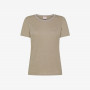 T-SHIRT ROUND NECK LINEN S/S STONE