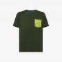 BOY'S T-SHIRT POCKET CONTRAST S/S VERDE SCURO