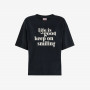 T-SHIRT BOXY PRINT S/S NERO