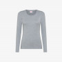 ROUND NECK T-SHIRT L/S LIGHT GREY