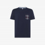 Cotton T-shirt with pocket NAVY BLUE