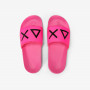 GIRL'S SLIPPERS LOGO FUXIA FLUO