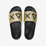 SLIPPERS LOGO NERO/ORO