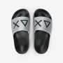 BOY'S SLIPPERS LOGO BLACK/SILVER