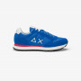 Tom royal blue nylon and suede sneaker