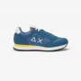 Sneaker Tom in nylon e suede avio scuro
