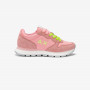 Ally flamingo pink suede and nylon sneaker