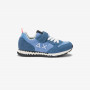 Sneaker Boy's Tom Snake in nylon e suede avio