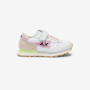 Girls' Big Stargirl Sponge white and pink leather and nylon sneaker