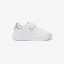 Sneaker Girl's Grace in pelle bianca e oro