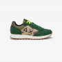 Jaki Bicolor nylon and suede sneaker DARK GREEN