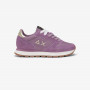 Ally Gold Silver suede and nylon sneaker MAUVE